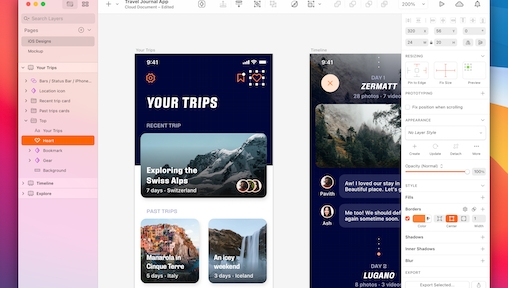 An image of Sketch’s newly redesigned user interface in macOS Big Sur