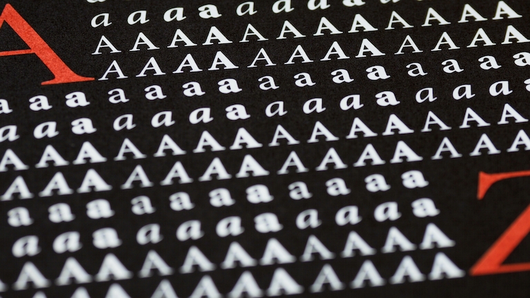 An image of letters to illustrate what typography is all about