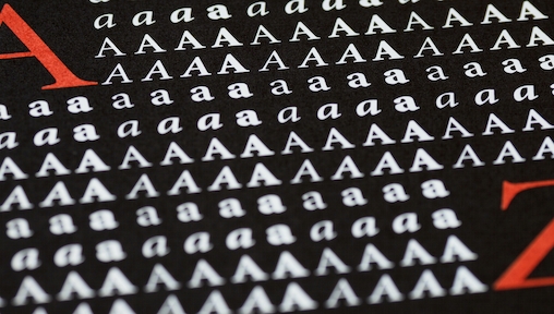An image of letters to illustrate what typography is all about