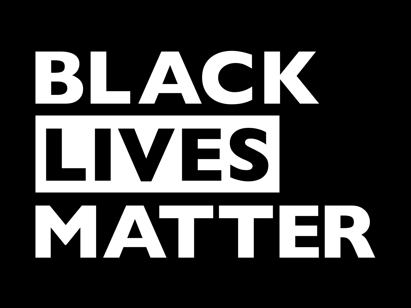 An image showing the words Black Lives Matter