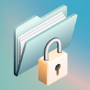 An illustrated image of a file with a lock in front of it, on a teal background
